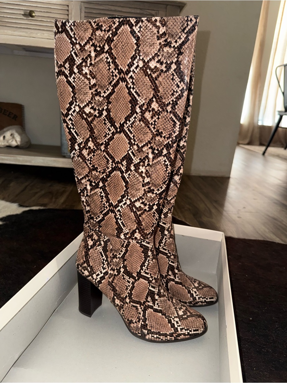 a new day Brown Snake-Print Ankle Boots - Picture 5 of 6
